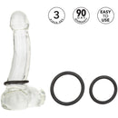 Black Rubber Ring 3 Piece Set
