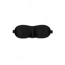 Ouch! Black & White Satin Curvy Eye Mask With Elastic Straps