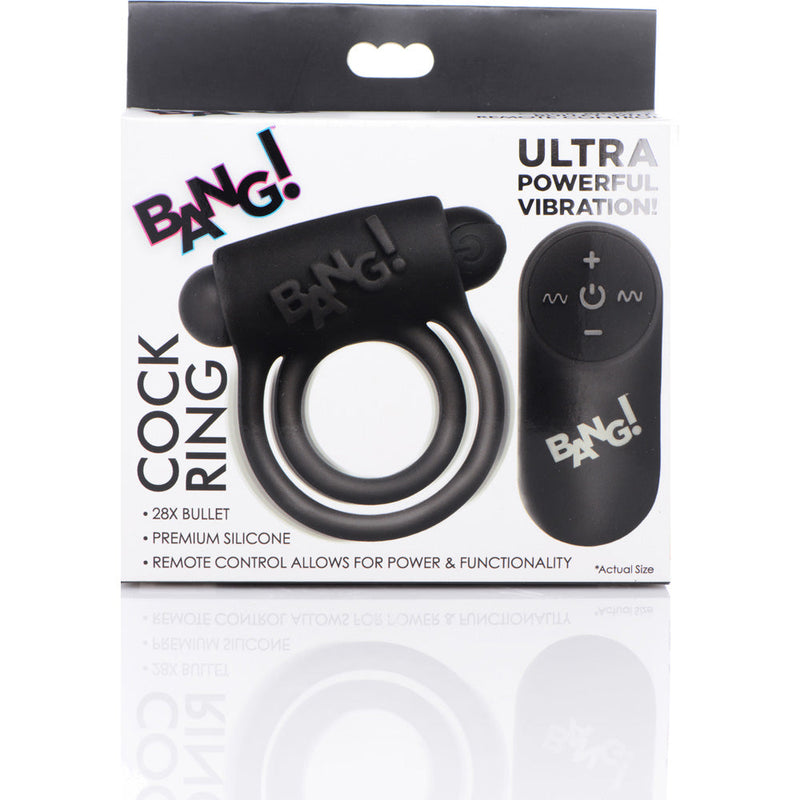 Bang! Silicone Cock Ring & Bullet With Remote Control