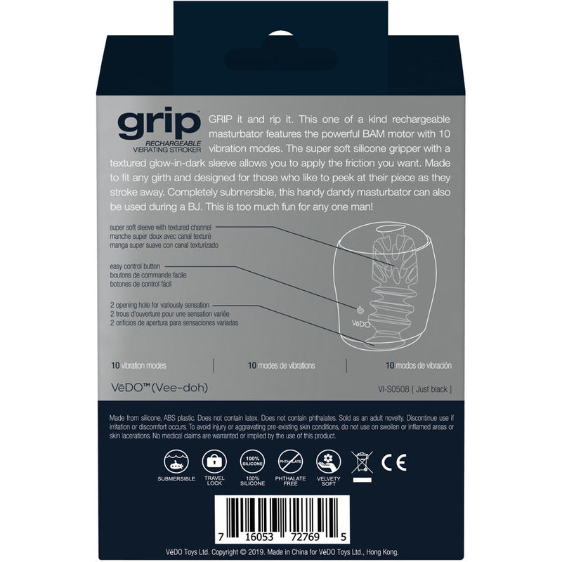 Grip Rechargeable Vibrating Sleeve