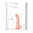 Curved Realistic Dildo With Balls And Suction Cup