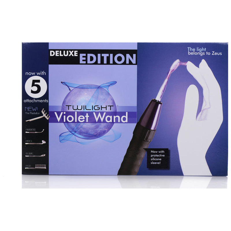 Zeus Electrosex Deluxe Edition Twilight Violet Wand With 5 Attachments