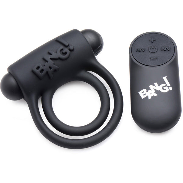 Bang! Silicone Cock Ring & Bullet With Remote Control