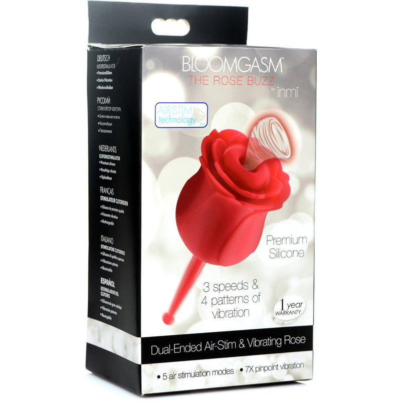 Inmi Bloomgasm Rose Buzz 7X Silicone Clit Stimulator And Vibrator