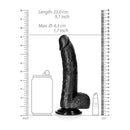 Curved Realistic Dildo With Balls And Suction Cup
