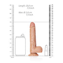 Straight Realistic Dildo With Balls And Suction Cup