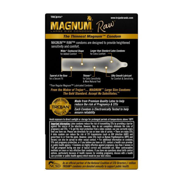 Trojan Magnum Raw Condoms