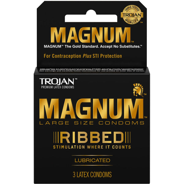 Trojan Magnum Ribbed 3 Pack