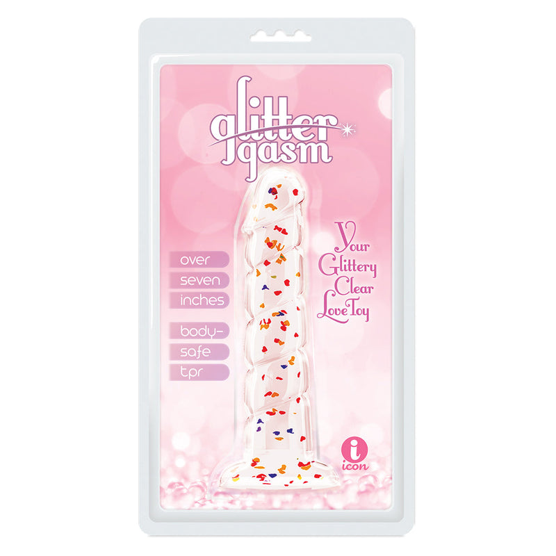 Glittergasm Swirl Dildo