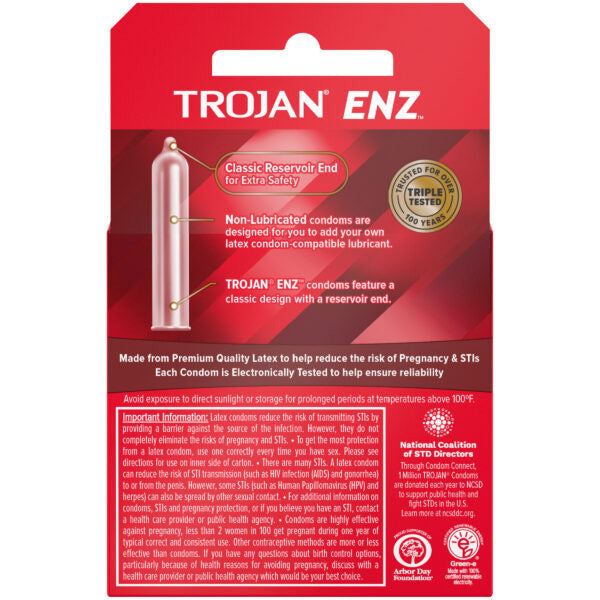 Trojan Enz Non-Lubricated Condoms