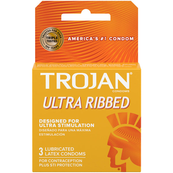 Trojan Ribbed Lubricated Condoms