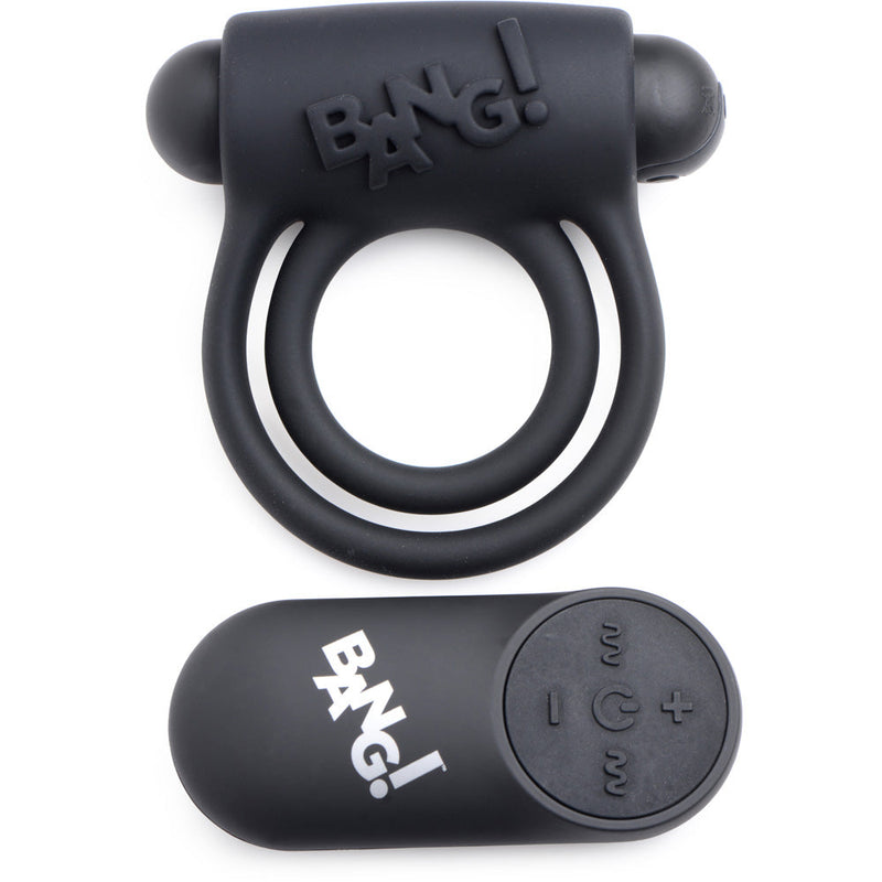 Bang! Silicone Cock Ring & Bullet With Remote Control