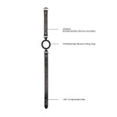 Ouch! Black & White Silicone Ring Gag With Adjustable Bonded Leather Straps