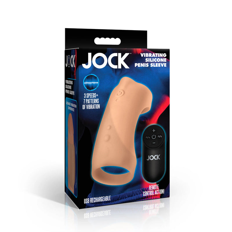 Jock Vibrating Silicone Penis Sleeve