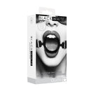 Ouch! Black & White Silicone Ring Gag With Adjustable Bonded Leather Straps