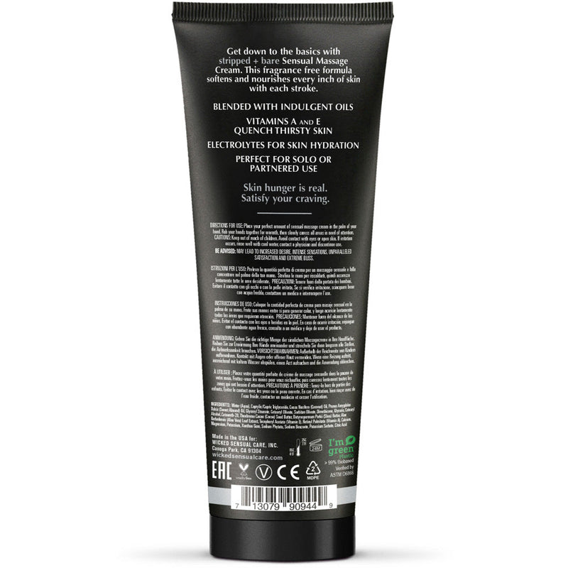 Wicked Stripped & Bare Massage Cream