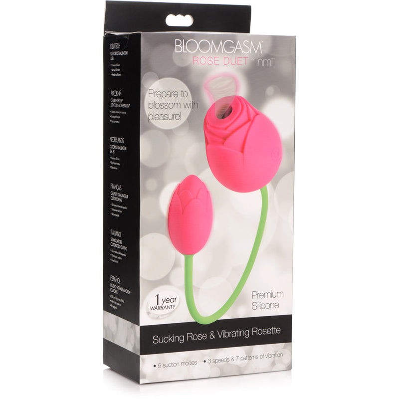 Inmi Bloomgasm Rose Duet Pink Sucking Rose & Vibrating Rosette