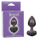 Jewel Small Black Diamond Heart Plug