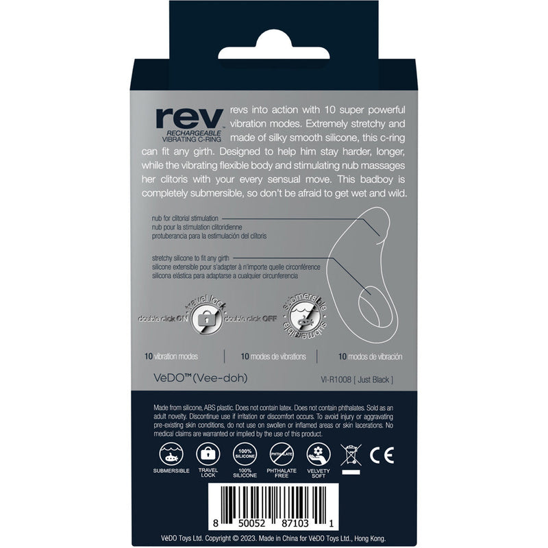 Rev Rechargeable Vibrating C-Ring