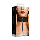 Ouch! Velvet & Velcro Adjustable Collar With Leash