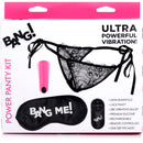 Bang! Power Panty Lace Panties, Bullet & Blindfold Kit