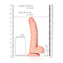 Curved Realistic Dildo With Balls And Suction Cup
