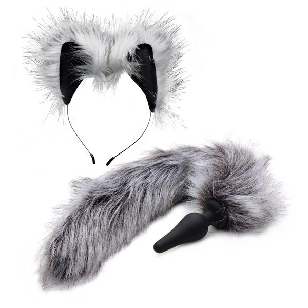 Tailz Grey Wolf Tail And Ears Set