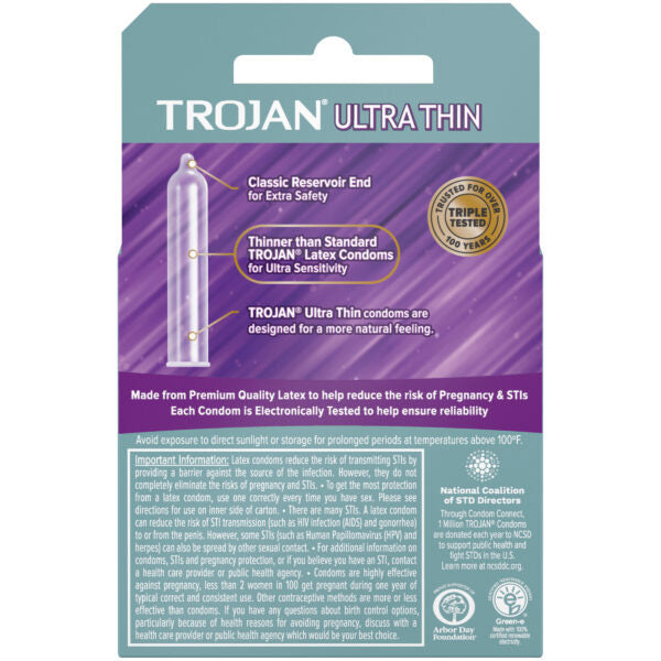 Trojan Ultra Thin Lubricated Condoms