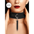 Ouch! Velvet & Velcro Adjustable Collar With Leash