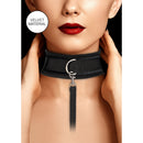 Ouch! Velvet & Velcro Adjustable Collar With Leash