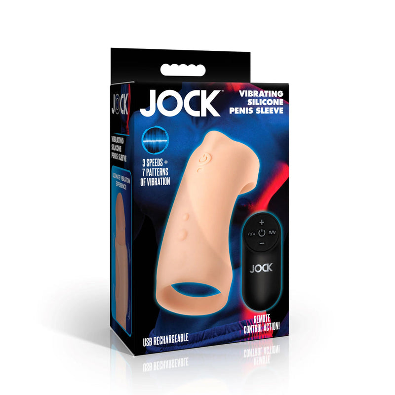 Jock Vibrating Silicone Penis Sleeve