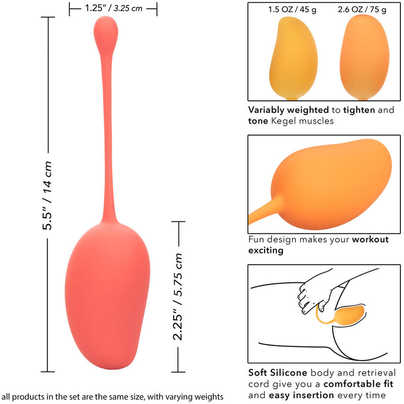 Kegel Training Set Mango 3 Pack