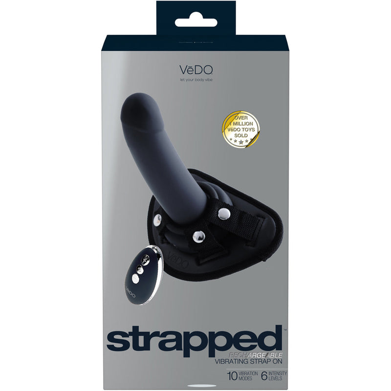 Strapped Rechargeable Vibrating Strap On