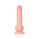 Curved Realistic Dildo With Balls And Suction Cup