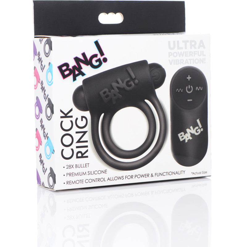 Bang! Silicone Cock Ring & Bullet With Remote Control