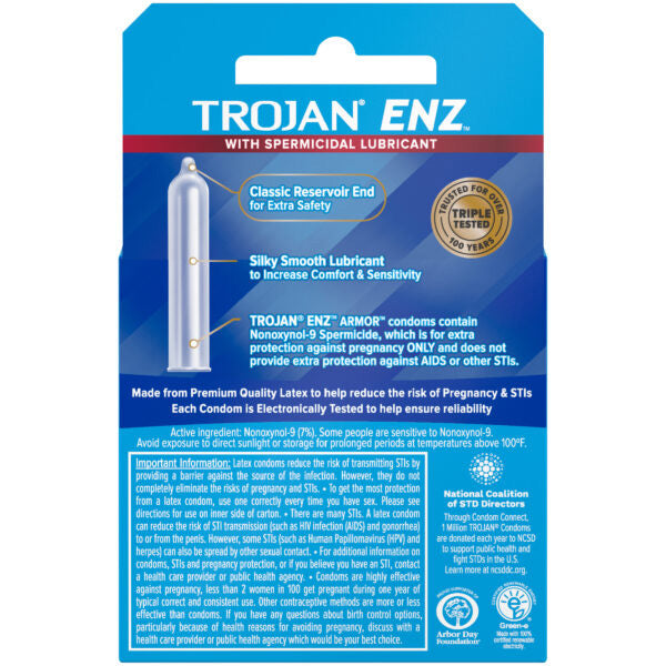 Trojan Enz Spermicidal Condoms